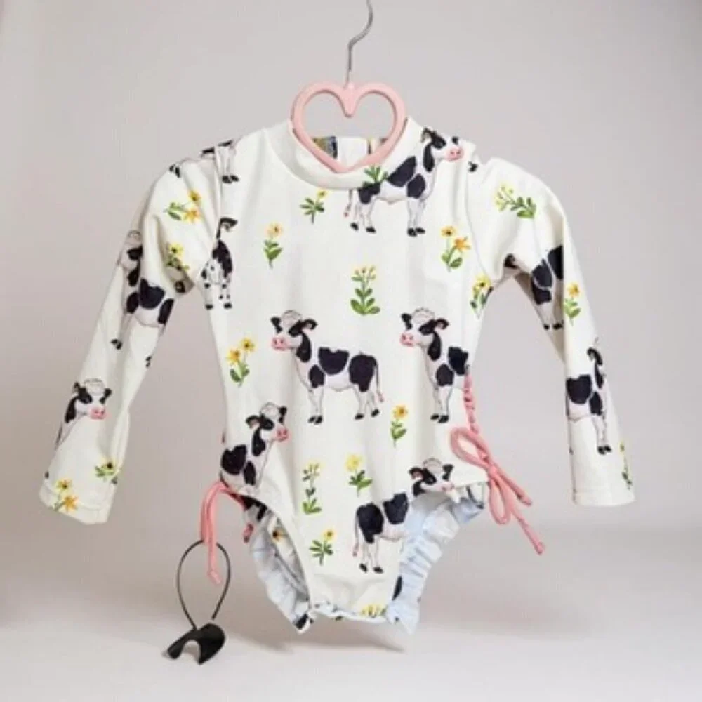 Cow Print Baby Swimsuit